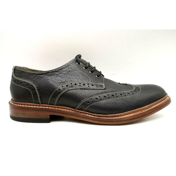 Stacy Adams Black Leather Wingtip Lace Up Dress Oxfords Shoes Men\'s 10.5 D main image 11